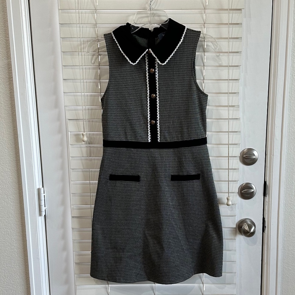 Modcloth Scholastic Classic Collared Babydoll Dress Size M